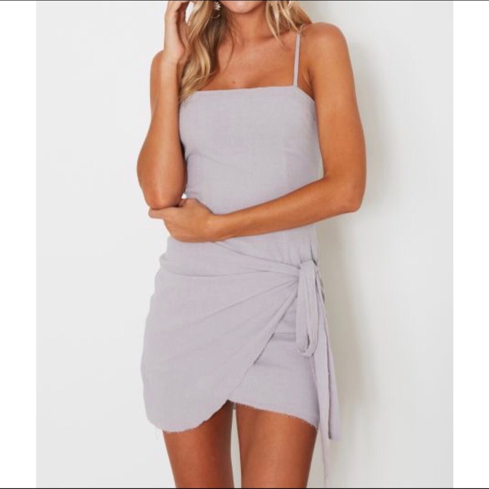 White Fox Fake Love Mini Dress - Grey